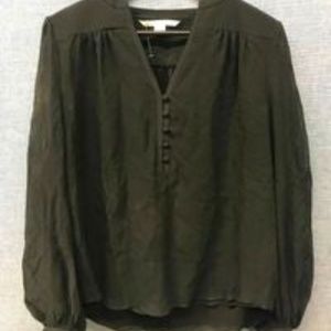 Diane Von Furstenberg Black Silk Blouse